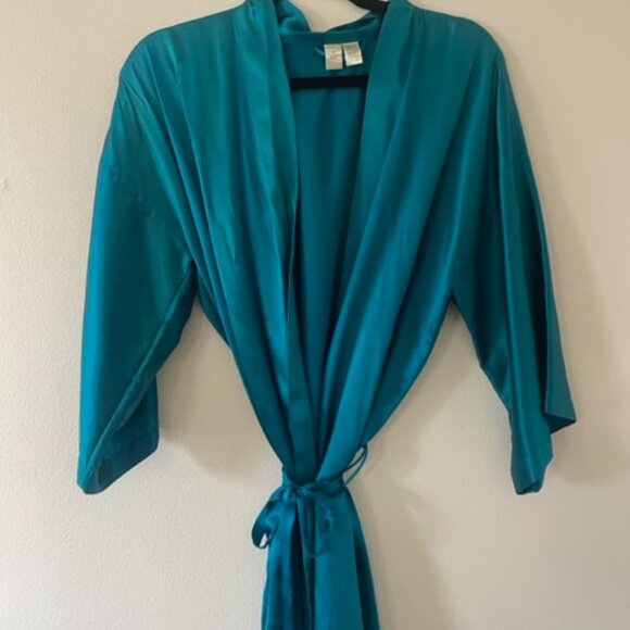 Teal Short Robe - Picture 7 of 7